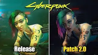 Cyberpunk 2077 Release vs Patch 2.0 Physics and Details Comparison