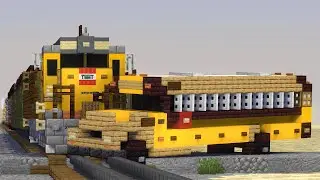 Minecraft School Bus Train Crash Animation