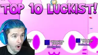 😱TOP 10 LUCKIEST YOUTUBERS IN Pet Simulator X!🍀