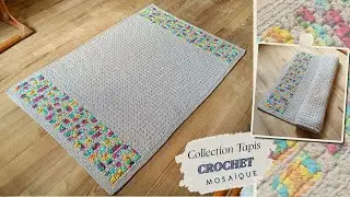 🎨Tapis en Mosaïque au Crochet : Le Projet Déco Parfait pour Votre Intérieur😍