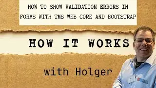 How to show validation errors in forms with TMS WEB Core and bootstrap
