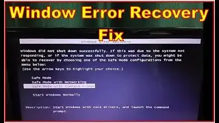 Windows Error Recovery Fix | Windows Failed to Start | Windows 7 Installation | Fix Window Normal