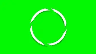 Abstract Circle Motion Graphic Animation on Green Screen Background - 3 Different Size Circle