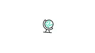 Globe earth icon Lottie JSON animation