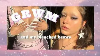 bleached brows get ready with me !! ✧･ﾟ (thank u for 10k🥺🤍)