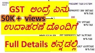 GST in kannada | with small example | Nimage Gottha