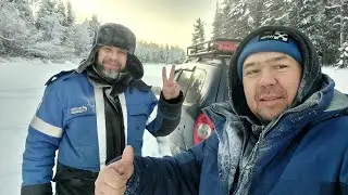 Two holes full of fish, fishing on the Etypur River on a frosty day.
