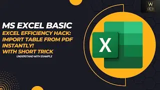 Excel Efficiency Hack: Import Table from PDF Instantly! #webmagnethub #exceltricks (Part 7)