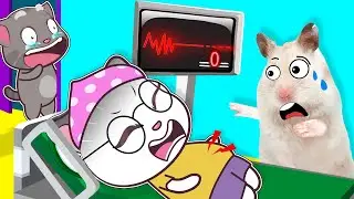 Mommy Angela, Please Don't Go!!! Talking Tom and Hamster take care of Angela