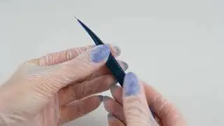 Пинцет прямой с изгибом с ручной заточкой extra sharp ENIGMA