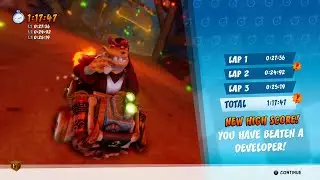 CTR Nitro Fueled - Developer Time Trial #13: Dragon Mines (