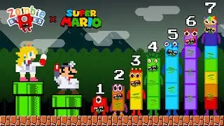 Doctor MARIO & PEACH Escape Numberblocks Zombie Calamity | Game Animation