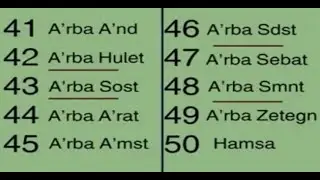 Counting 41-50 in Amharic Ethiopian language #shorts