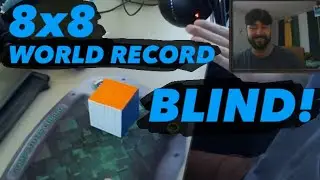 8x8 Solved Blindfolded in 24:42 (World Record)