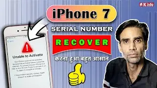 ⚠️Fix Unable to Active iPhone 7 ✅ Serial Number Recover in Live Class 🔥