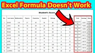 SUM formula doesn't work in Excel | Excel doesn't add up