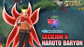 SCRIPT SKIN CECILION X NARUTO BARYON FULL EFFECT AND VOICE NO PASSWORD • MOBILE LEGENDS X NARUTO