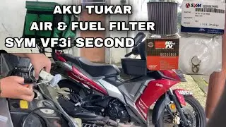 SYM VF3i TUKAR FUEL DAN AIR FILTER | BELI SECONDHAND MOTOR