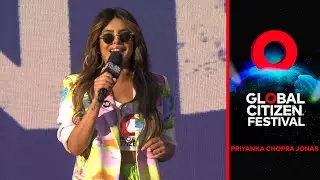 Host Priyanka Chopra Jonas Welcomes the Crowd to Central Park | Global Citizen Festival: NYC