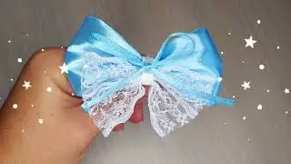 Бантики в школу💎 своими руками✨ Мк💙💙💙из атласной ленты