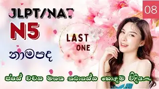 JLPT N5 nouns in sinhala part 08| ජපන් වචන මතක තියාගන්න හොදම විදිය|Japanese n5 vocabulary