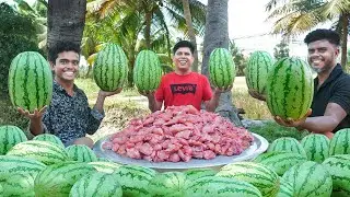 WATERMELON CHICKEN BIRYANI | Yummy Watermelon Dum Biryani Recipe | Village food