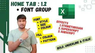 Mastering the Font Group in Microsoft Excel | Formatting Tips & Tricks | Pardeep Kataria, COL