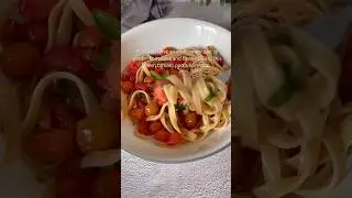 No-cook fresh tomato pasta🍅🌿