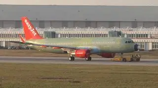 New Easyjet A320 Sharklets into the paintshop