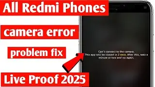 Can't connect to camera this app will be closed in 3 sec after this wait a minute two and try again