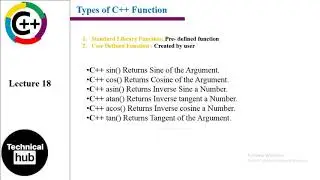 Types of function | user define function | Pre-define function in c++ with example (learn today)