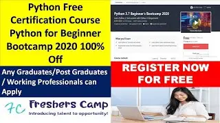 Python Free Certification Course | Python for Beginner Bootcamp 2020 | 100% Off