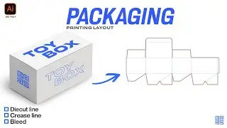 Toy Box Die Line And Packaging Printing Layout in Adobe illustrator HINDI / हिंदी में