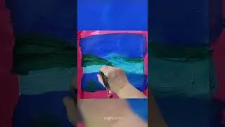 Ocean Abstract Acrylic Painting #art #acrylicpainting #abstractart #shorts