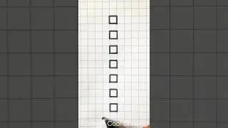 Simple 3D Illusion Drawing on Graph Paper 