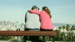 Loving Couple on a Bench