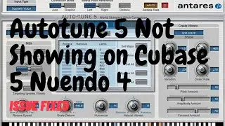Autotune 5 Not Showing on Cubase 5 Nuendo 4 after adding path from Plugin Manager 