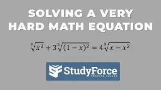 Solving a VERY HARD equation