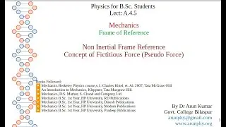 Lect A.4.5: Non Inertial Frame of Reference