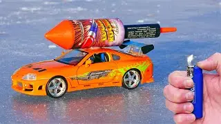 XXL Rocket Instead of The Engine in a Toyota Supra