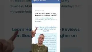 FREE Google hack to get more Google reviews and increase SEO to get more customers ￼