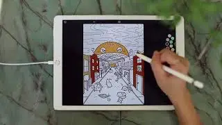 Coloring with Laura Kwok 👩🏻‍🎨 - Lake Coloring
