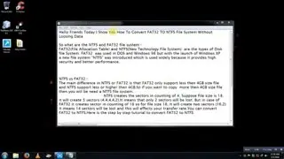 How To Convert FAT32 TO NTFS File System Without Loosing Data