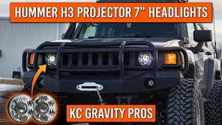 Installing PROJECTOR 7in Headlights On Hummer H3 - KC Gravity Pros