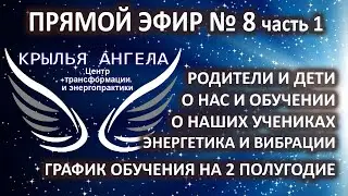Прямой эфир №8 часть 1. О  нас и обучении. Результаты учеников. Родители и дети. Вибрации человека.