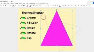 Drawing Shapes in Google Drawings