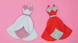 How to make a Paper dress // Gorgeous DIY Paper Wedding Gown //origami paper Princess dress