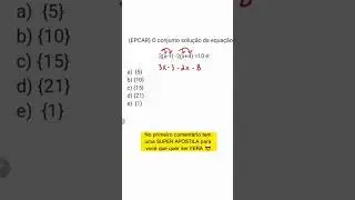 Caiu na EPCAR | Equação Do 1º Grau #shortssprintbrasil