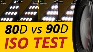 CANON 80D vs 90D ISO test | comparison