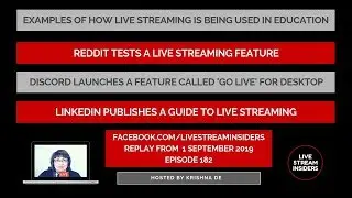 Live Stream News Week Commencing 1 September 2019